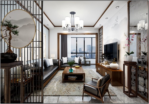遵義裝修公司：98㎡簡中式風(fēng)格，洗盡鉛華的魅力