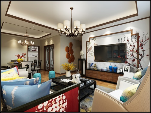 遵義裝修公司：110平米新中式風格裝修設計