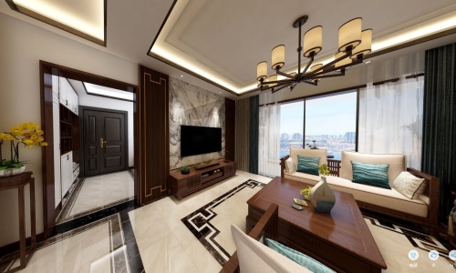 遵義裝修公司：112㎡中式風(fēng)格裝修設(shè)計(jì)案例