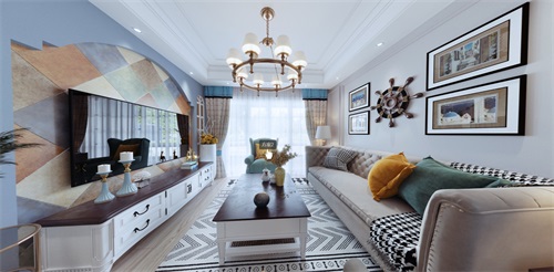 遵義裝修公司：87平米簡(jiǎn)美混搭風(fēng)案例設(shè)計(jì)