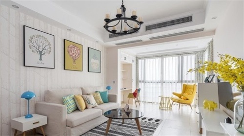 遵義裝修公司：92平米北歐二居室，色彩明快而自然