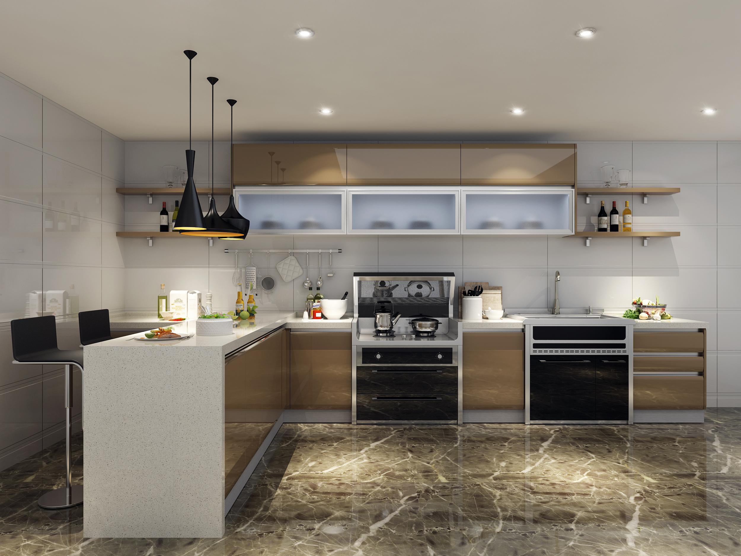 遵義裝修設(shè)計(jì)：廚房瓷磚鋪貼應(yīng)該注意以下四點(diǎn)