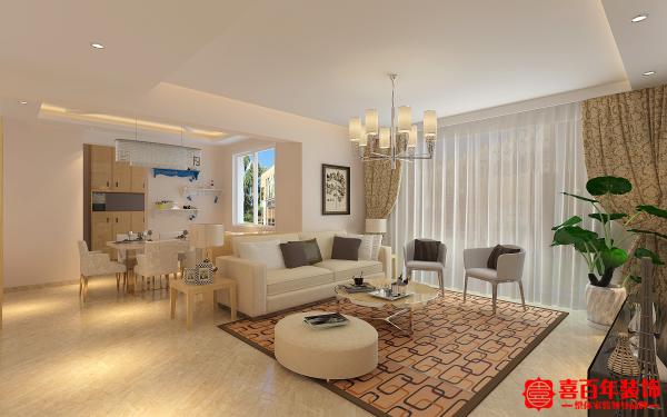 碧水藍(lán)天 簡約溫馨三居 94m2 簡約