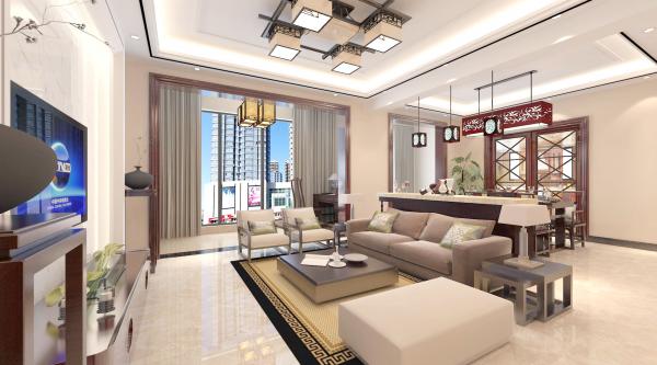 薔薇國際  新中式風(fēng)格 99m2 中式